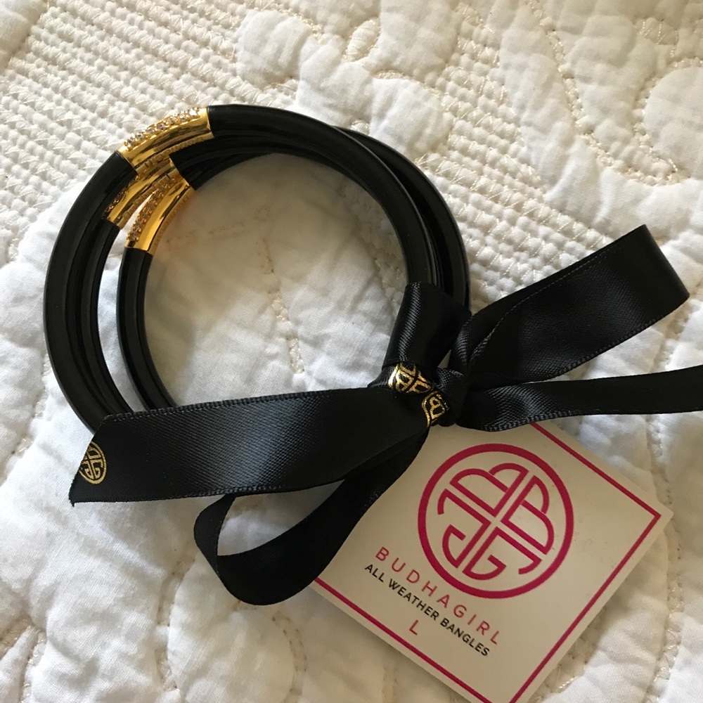 Budhagirl All weather bangles black